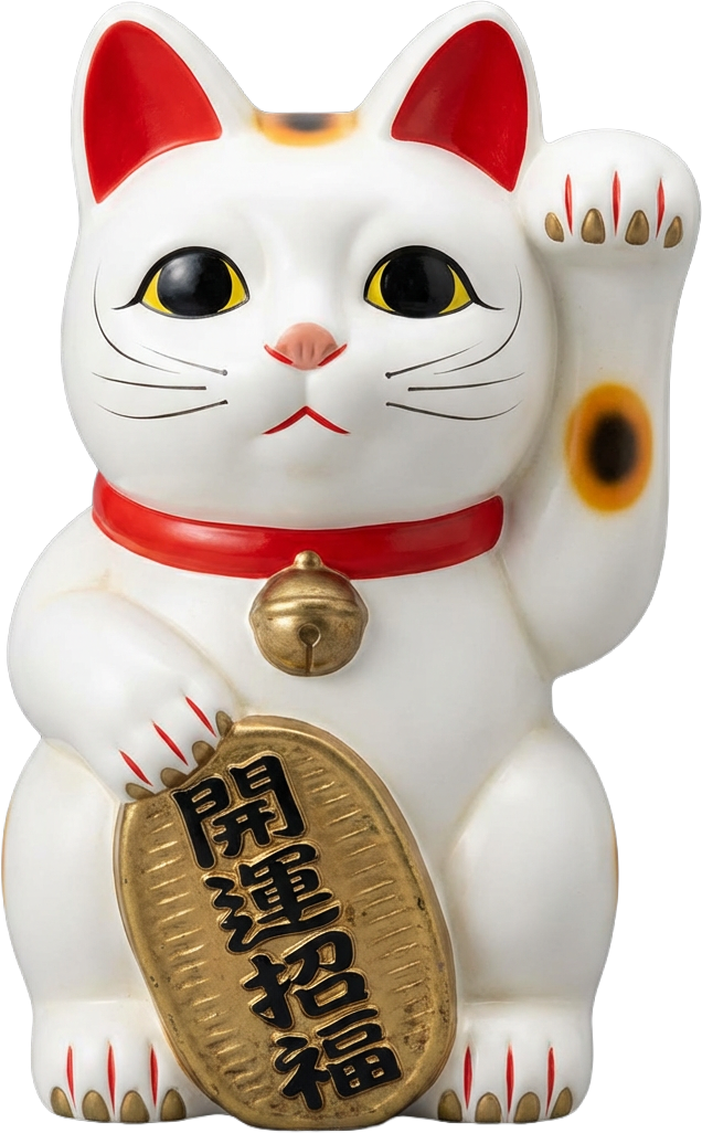 White Maneki-neko